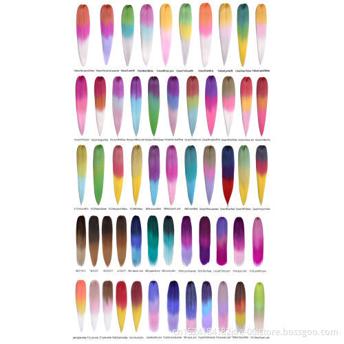 over 100 colors three pack 3x ez pre stretched ombre braiding hair, 3 in 1 wholesale synthetic braiding hair pack